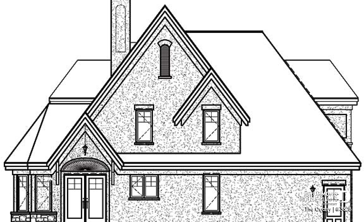 rear elevation - The Quarry