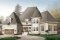 front - BASE MODEL - Somptuous 4 to 5 bedroom manor style house plan, 10' ceiling on main floor, cathedral in living room, library - Brinkley