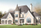 front - BASE MODEL - 3 master suites house plan with formal dining and living room, 3-car garage, 3 fireplaces, home office - Colibri
