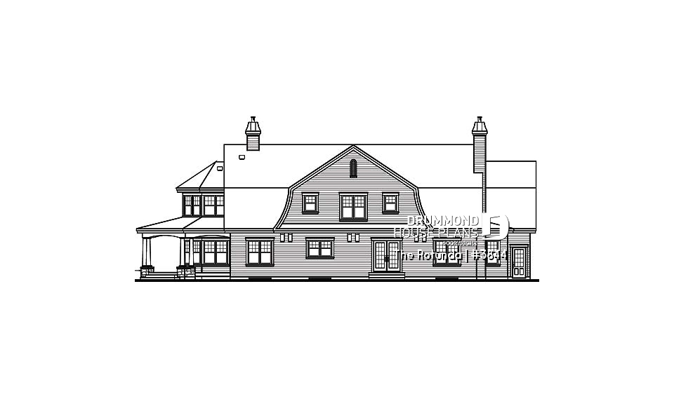 rear elevation - The Rotunda