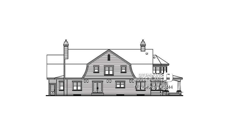 rear elevation - The Rotunda