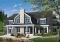 Color version 3 - Rear - 4 bedroom barn style house plan, 3-car garage, 2 master suites, formal dining & living rooms, covered deck - Moretti