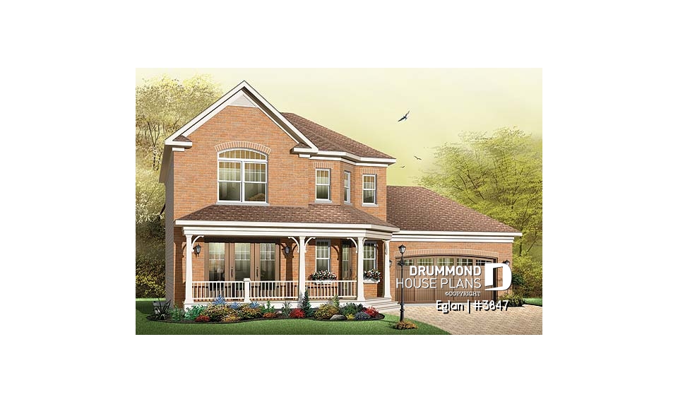 front - BASE MODEL - American style home with large master suite, 2-car garage and lots of amenities - Eglan