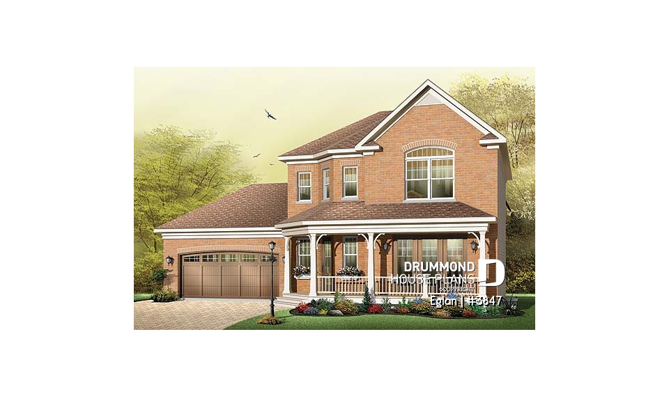 front - BASE MODEL - American style home with large master suite, 2-car garage and lots of amenities - Eglan
