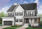 Color version 1 - Front - Country American style home, large master suite with 4+ bedrooms and 9' ceilings, home office, fireplace - La Fayette