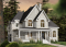 Color version 1 - Front - Classic style 4 bedroom house plan, home office, breakfast nook, large laundry room, master suite, 4 beds - Concordia