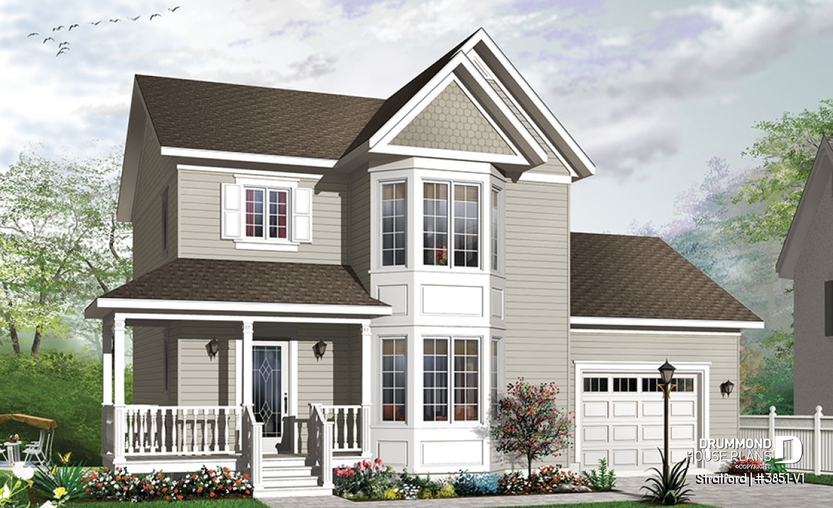 front - BASE MODEL - Victorian style affordable home with master suite, great kitchen &amp; garage - Stratford