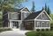 Color version 3 - Front - Farm cottage house plan with 4 bedrooms, master suite, home office, courtyard garage, fireplace, covered porch - Nikolas 2