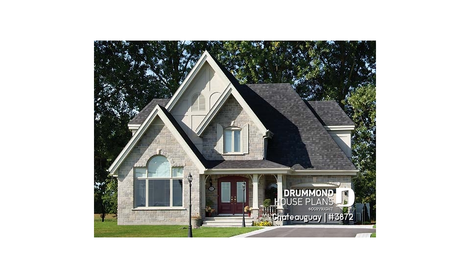 front - BASE MODEL - Manor style house for reduced mobility with elevator, 3 bedrooms, garage - Chateauguay