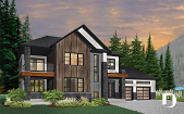 alternate - Modern cottage plan with 3 covered terraces, large master suite, open floor plans, 2 car garage - Liana