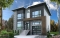 front - BASE MODEL - Modern house plan with 2 master suites, 4 bedrooms, home office, large kitchen open floor plan concept - Corbusier