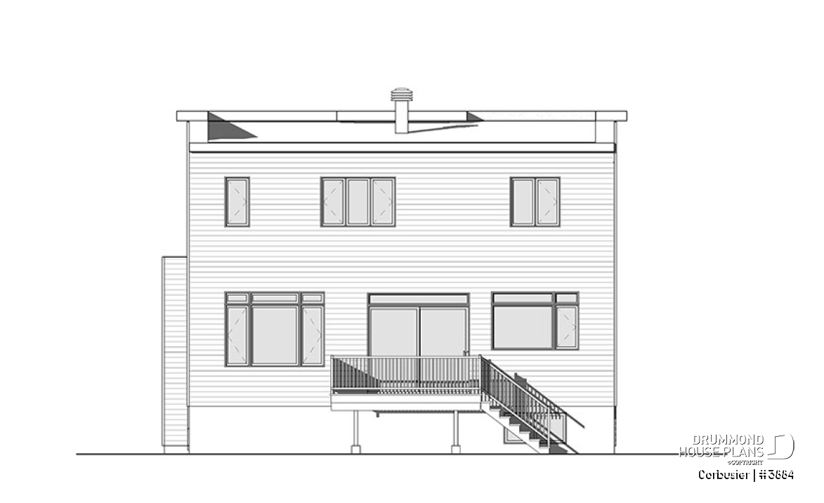 rear elevation - Corbusier