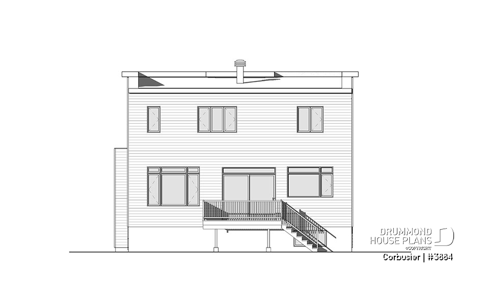 rear elevation - Corbusier