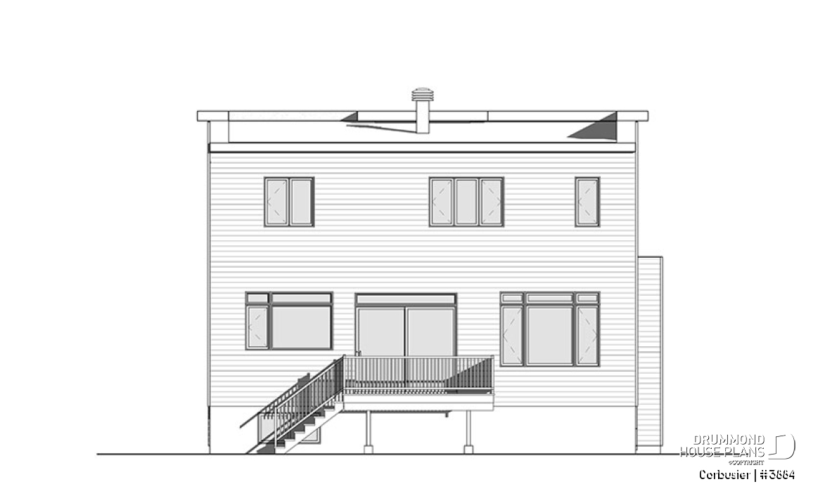rear elevation - Corbusier