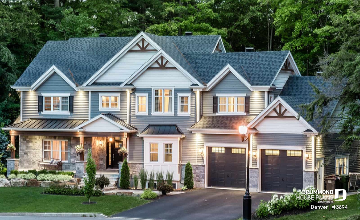 front - BASE MODEL - Denver Plan: Nordic Home with 4–6 Bedrooms, Indoor Half Basketball Court &amp; Oversized Double Garage - Denver