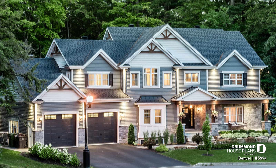 front - BASE MODEL - Denver Plan: Nordic Home with 4–6 Bedrooms, Indoor Half Basketball Court &amp; Oversized Double Garage - Denver