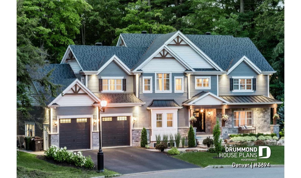 front - BASE MODEL - Denver Plan: Nordic Home with 4–6 Bedrooms, Indoor Half Basketball Court &amp; Oversized Double Garage - Denver