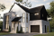 Color version 1 - Front - Contemporary home plan with 3 2nd floor bedrooms, master suite, 2.5 baths, garage, pantry, mudroom - Strom