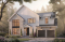 front - BASE MODEL - Modern farmhouse two-story house plan with 3 to 4 bedrooms, optional finished basement and double garage - Strom 3