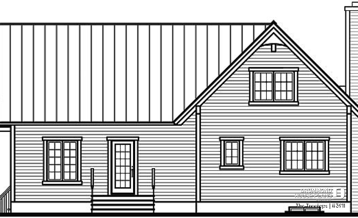 rear elevation - The Treetops