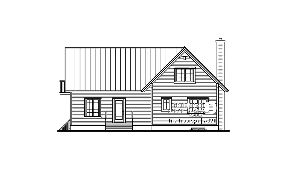 rear elevation - The Treetops