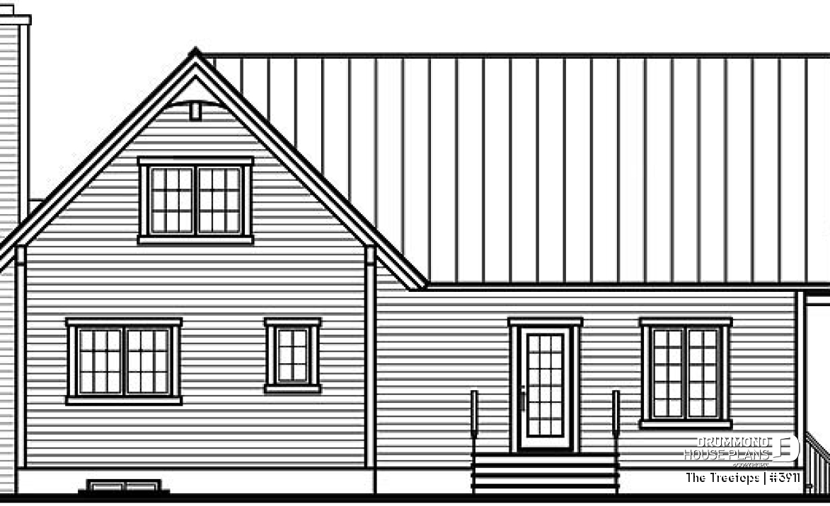 rear elevation - The Treetops
