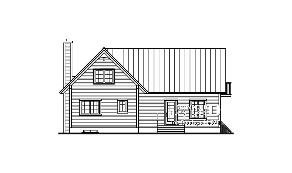 rear elevation - The Treetops