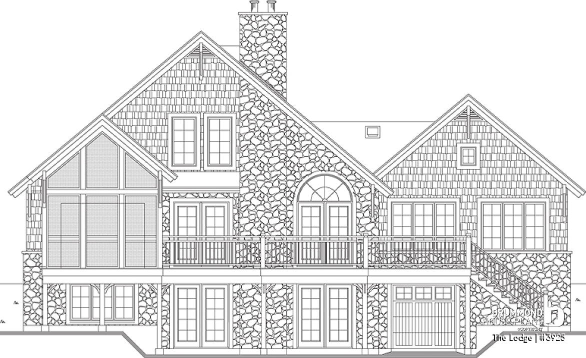 rear elevation - The Lodge