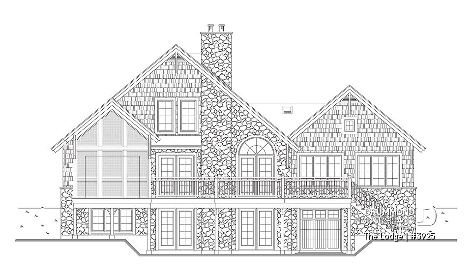 rear elevation - The Lodge