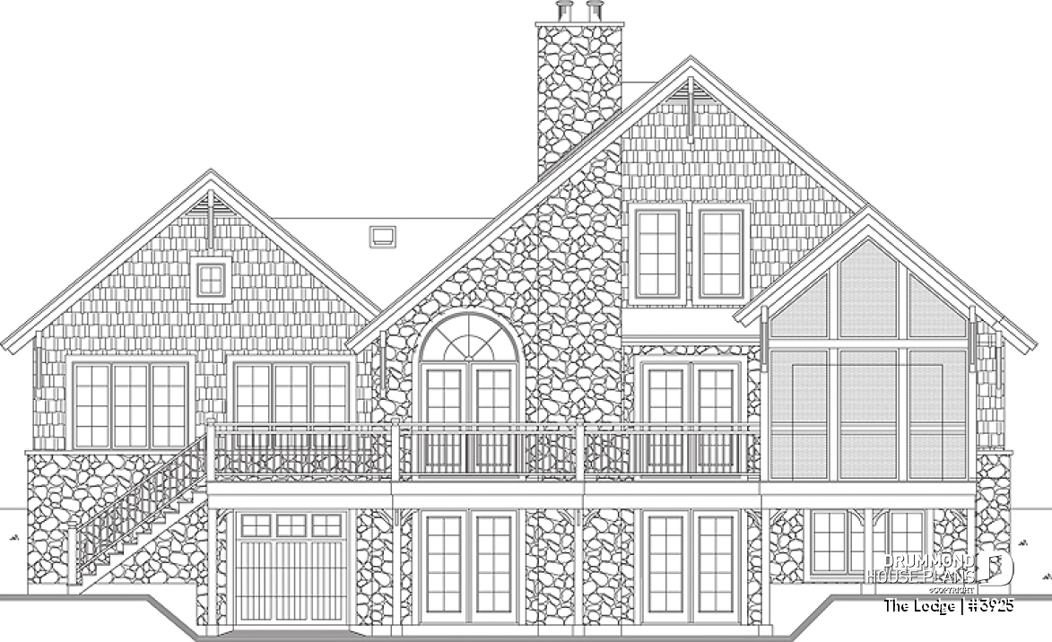 rear elevation - The Lodge