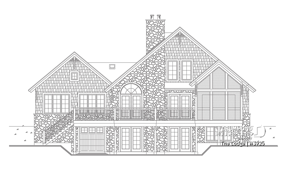 rear elevation - The Lodge