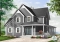 Color version 4 - Front - 4 bedroom Small Country Cottage Plan, 2 master suites one with private balcony 3 fireplaces 3 bathrooms - Midwest 