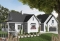front - BASE MODEL - 3 bedroom cottage plan, 3.5 baths, fantastic guest suite above 2-car garage,  - The Thatchery
