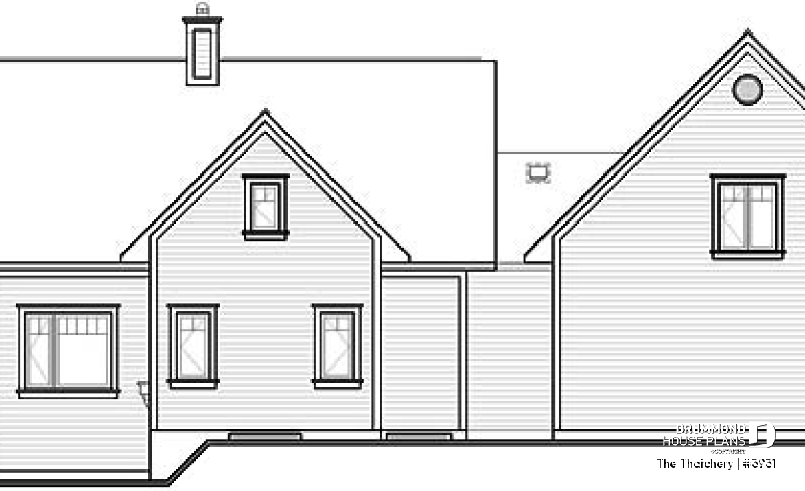 rear elevation - The Thatchery