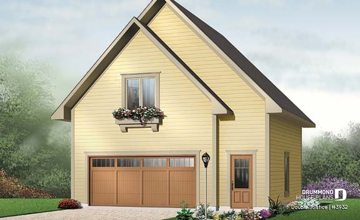 front - BASE MODEL - Double car garage with apartment on second floor - Double Solstice