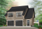 Color version 5 - Front - Large two-car garage apartment house plan with 2 bedrooms, open floor plan and balcony, laundry room - Morgan's Walk