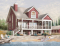 Rear view - BASE MODEL - 3 bedroom country cottage with mezzanine and open floor plan concept - Wisteria Walk