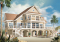 Rear view - BASE MODEL - Stunning 4 to 5+ bedroom lakefront home, Mediterranean style, 2 master suites, great terrace, home elevator - Oceancrest