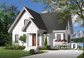 front - BASE MODEL - 3 bedroom A-Frame cottage with mezzanine and large terrace - Lilly