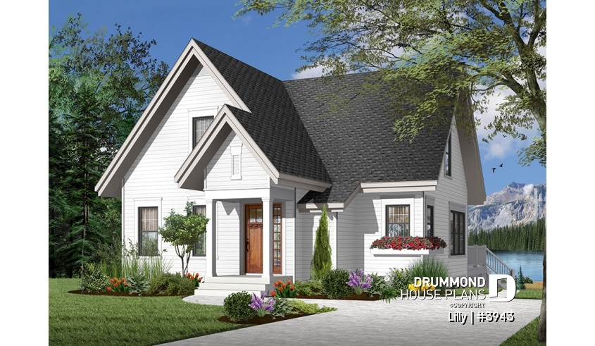 front - BASE MODEL - 3 bedroom A-Frame cottage with mezzanine and large terrace - Lilly
