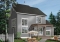 Color version 3 - Rear - 3 bedroom panoramic view transitional home plan with pergola, mezzanine and garage - Tommy