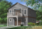 Color version 7 - Rear - Garage plan with apartment on second floor, tandem style garage + workshop, cathedral ceiling in apartment - Burrard
