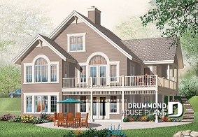 Rear view - BASE MODEL - 5 bedroom chalet with basement appartment and mezzanine - Greenfeld 2