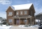 front - BASE MODEL - 3 bedroom chalet house plan with 10' ceilings on second floor living area, reverse floor plans - Eastridge