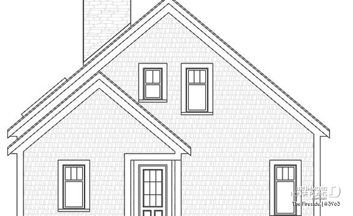 front elevation - The Fireside