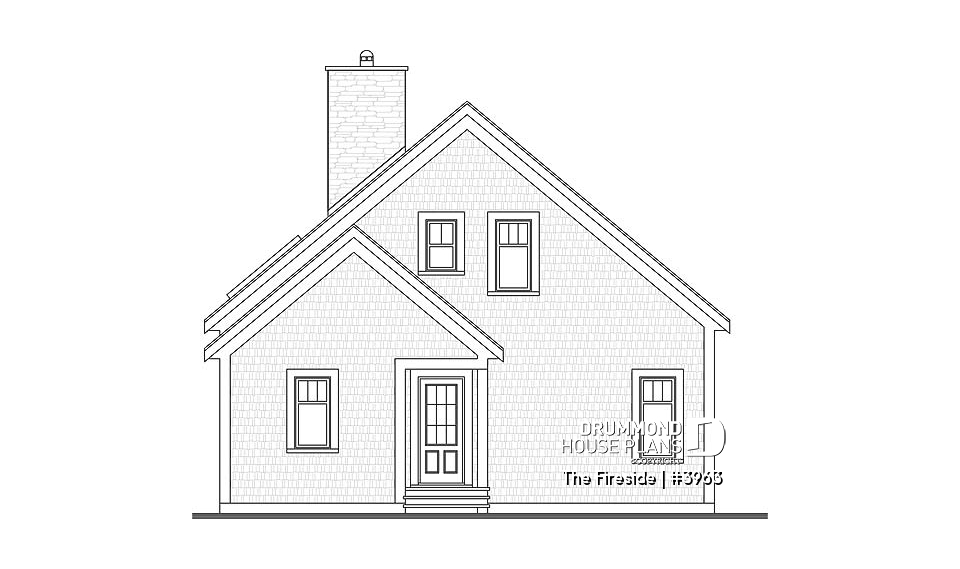 front elevation - The Fireside