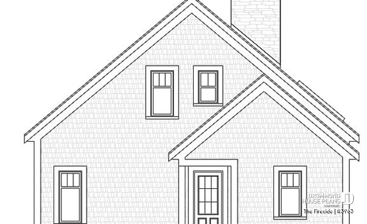front elevation - The Fireside