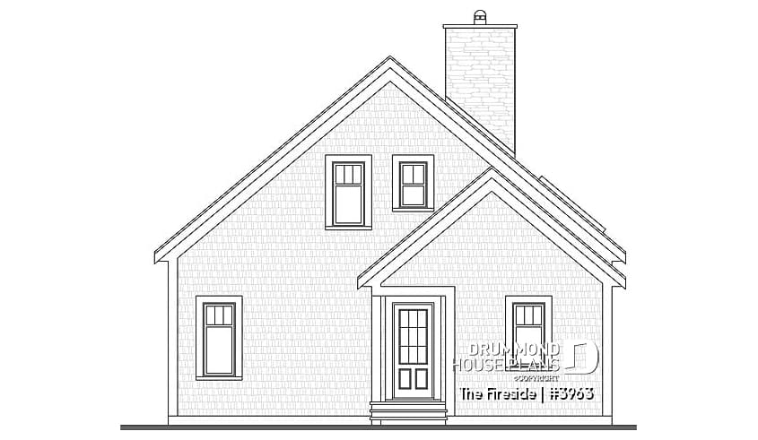 front elevation - The Fireside