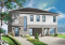 Color version 1 - Front - Contemporary waterfront cottage house plan, with open floor plan, designed to manage flood damaged - The Richelieu