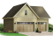 front - BASE MODEL - 3-car garage plan, with storage room in second floor - The Housemate